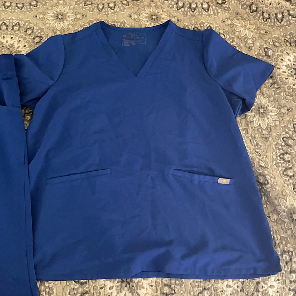 Figs Winning Blue Scrub Set